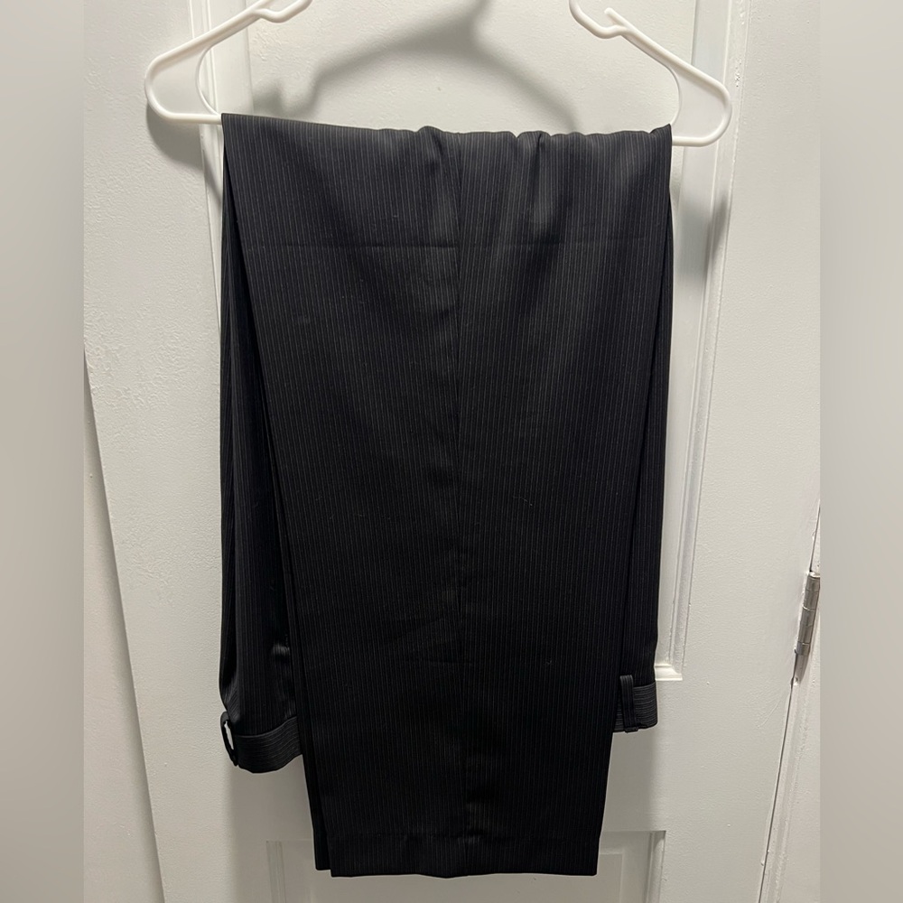 Black Pinstripe Trousers